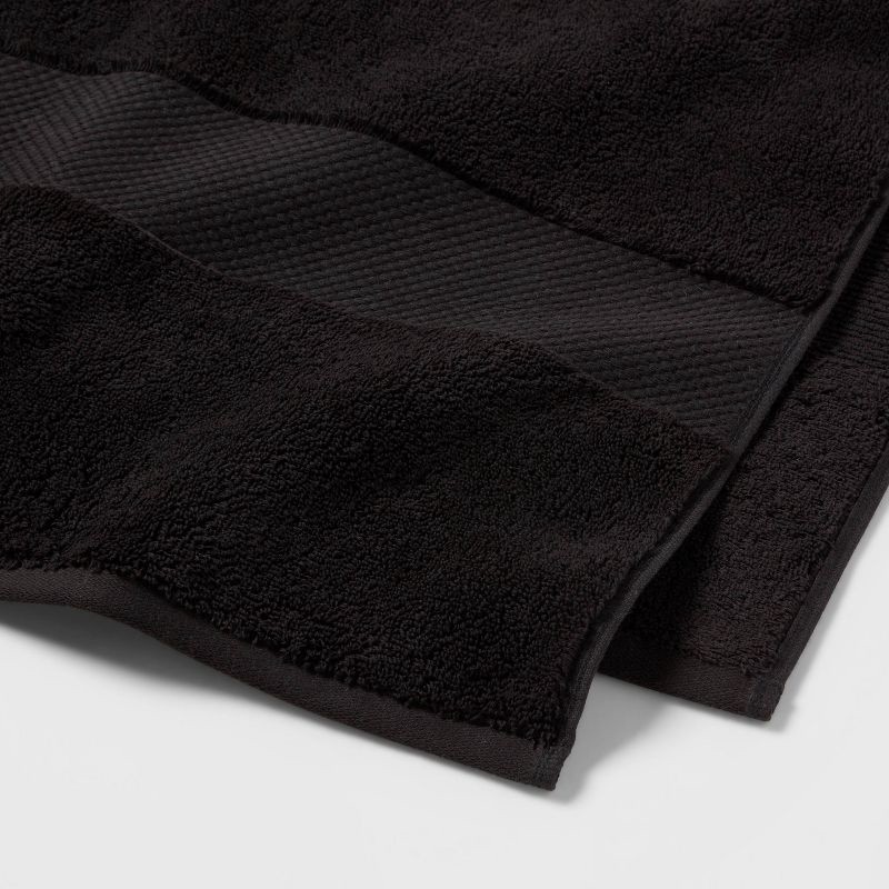 slide 3 of 5, Performance Plus Oversized Bath Towel Black - Threshold™: Cotton Terry, Fade-Resistant, 550-800 GSM, Machine Washable, 1 ct