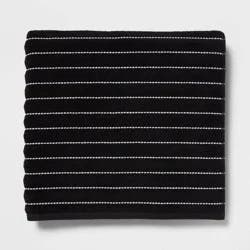 Performance Plus Oversized Bath Towel Black Striped - Threshold™