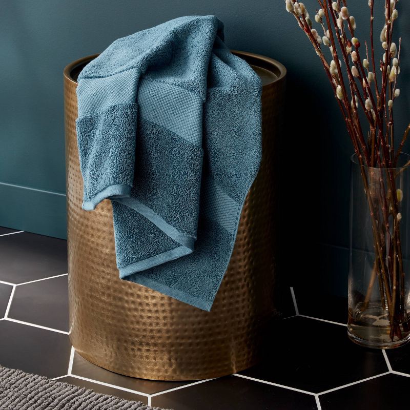 slide 2 of 5, Performance Plus Oversized Bath Towel Turquoise - Threshold™: Heavyweight Cotton, Fade-Resistant, Hanging Loop, 1 ct