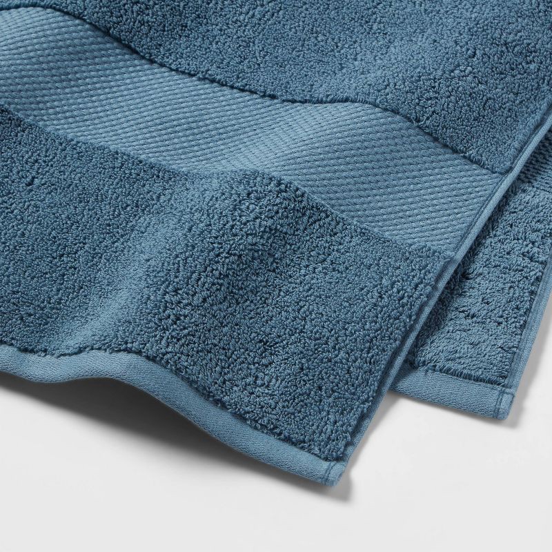 slide 3 of 5, Performance Plus Oversized Bath Towel Turquoise - Threshold™: Heavyweight Cotton, Fade-Resistant, Hanging Loop, 1 ct