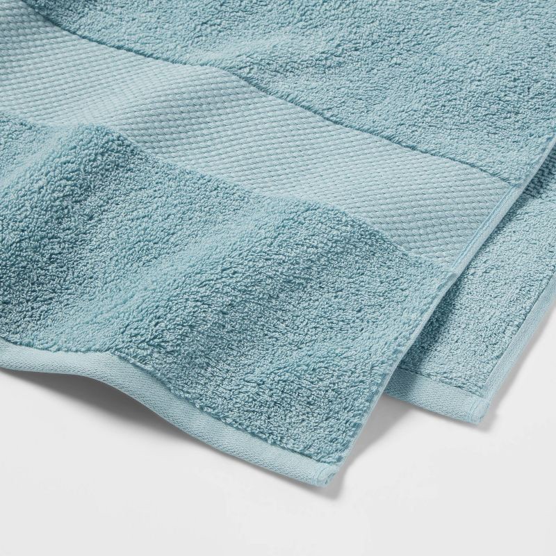 slide 3 of 5, Performance Plus Oversized Bath Towel Aqua - Threshold™: Heavyweight Cotton, Fade-Resistant, Machine Washable, 1 ct