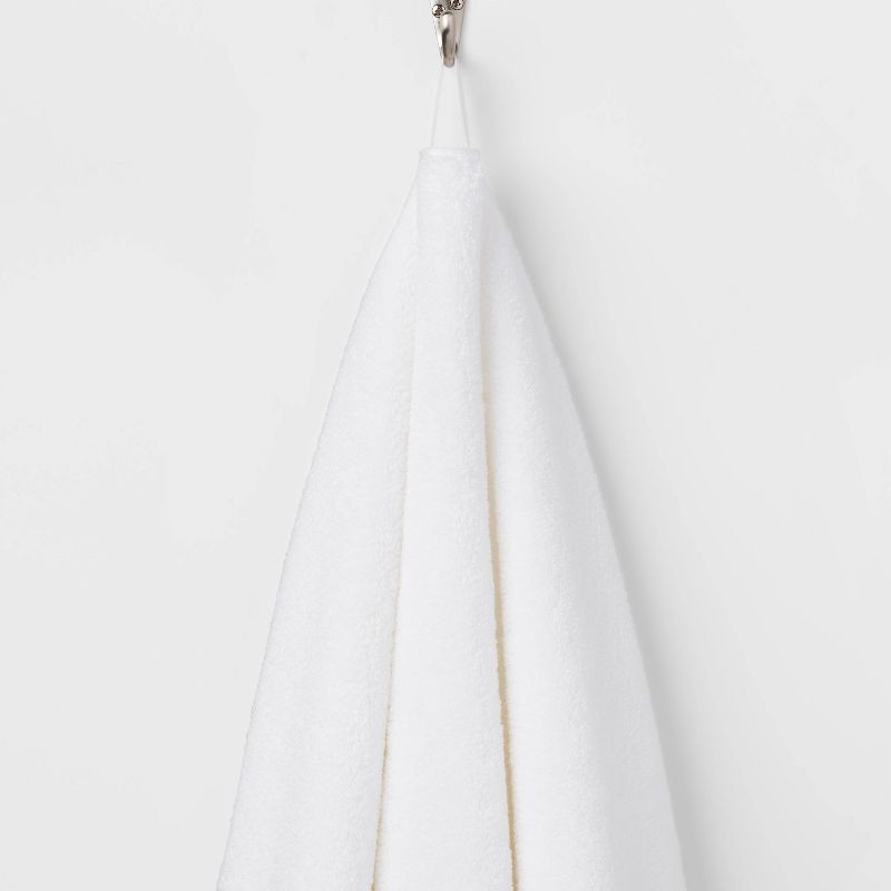 slide 5 of 5, Performance Plus Oversized Bath Towel White - Threshold™: 100% Cotton, Heavyweight 550-800 GSM, Machine Washable, 1 ct