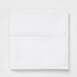 Performance Plus Oversized Bath Towel White - Threshold™: 100% Cotton, Heavyweight 550-800 GSM, Machine Washable