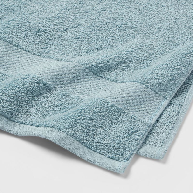 slide 3 of 5, Performance Plus Hand Towel Aqua - Threshold™: 100% Cotton, Fade-Resistant, Terry Fabric, Machine Washable, 1 ct