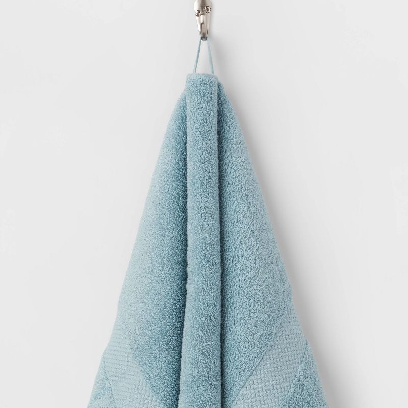 slide 5 of 5, Performance Plus Hand Towel Aqua - Threshold™: 100% Cotton, Fade-Resistant, Terry Fabric, Machine Washable, 1 ct