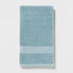 Performance Plus Hand Towel Aqua - Threshold™: 100% Cotton, Fade-Resistant, Terry Fabric, Machine Washable