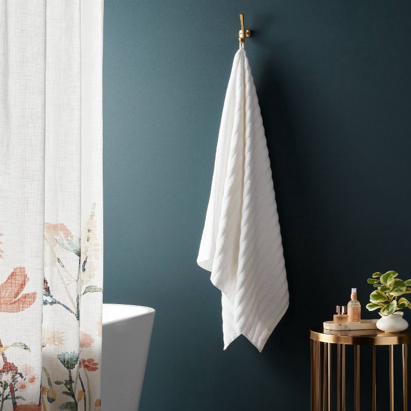 slide 2 of 5, Performance Plus Oversized Bath Towel White - Threshold™: Heavyweight Cotton Blend, Fade-Resistant, Quick-Dry, 1 ct