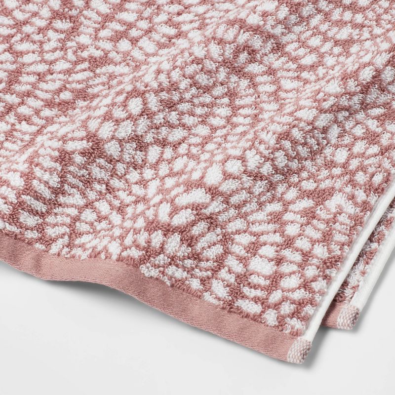 slide 3 of 5, Performance Plus Hand Towel Mauve Geo - Threshold™: Cotton Jacquard, Fade-Resistant, 550 GSM, 1 ct