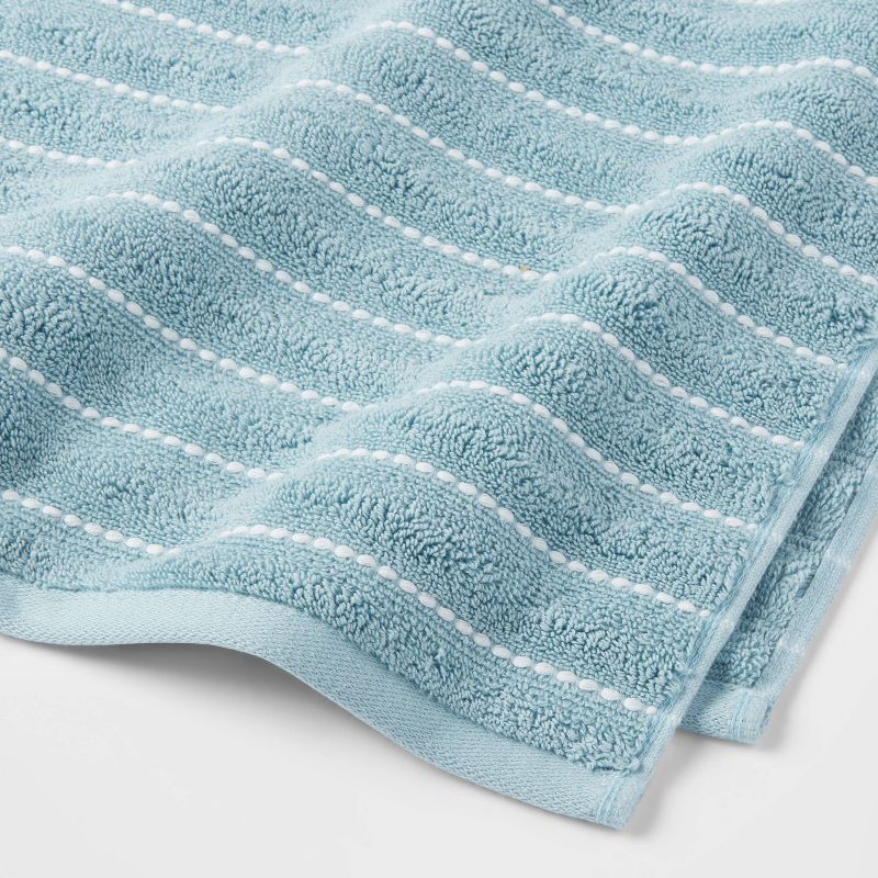 slide 3 of 5, Performance Plus Hand Towel Aqua Striped - Threshold™, 1 ct