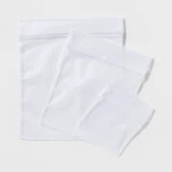 3pk Mesh Wash Bags White - Brightroom™: Lingerie & Garment Bags for Delicates, Polyester Laundry Sorting