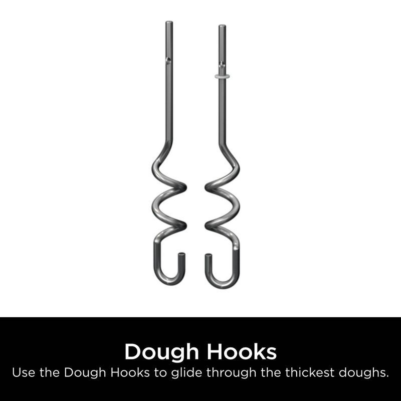 slide 5 of 5, Ninja Foodi Dough Hooks for Power Mixer CI100 Series System - Stainless Steel - XSKDOUGHHK: Blender Parts, BPA-Free, 1 ct