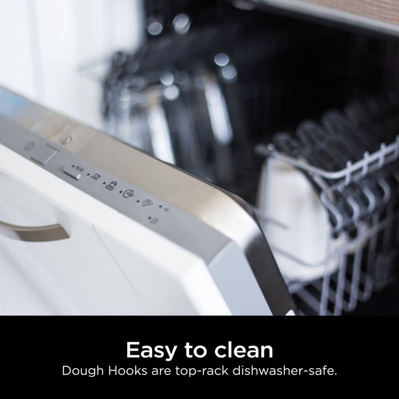 slide 2 of 5, Ninja Foodi Dough Hooks for Power Mixer CI100 Series System - Stainless Steel - XSKDOUGHHK: Blender Parts, BPA-Free, 1 ct