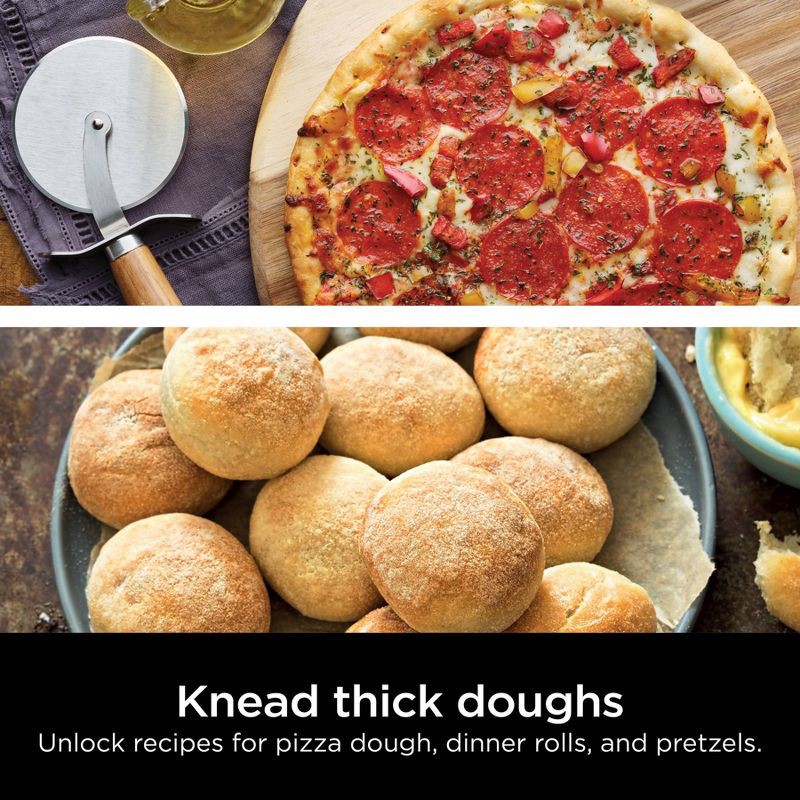 slide 4 of 5, Ninja Foodi Dough Hooks for Power Mixer CI100 Series System - Stainless Steel - XSKDOUGHHK: Blender Parts, BPA-Free, 1 ct