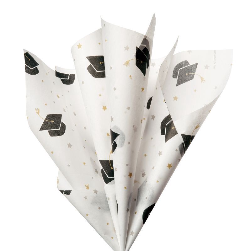 slide 2 of 5, American Greetings 6 Sheets Tissue Paper Mortar Board Toss, 1 ct