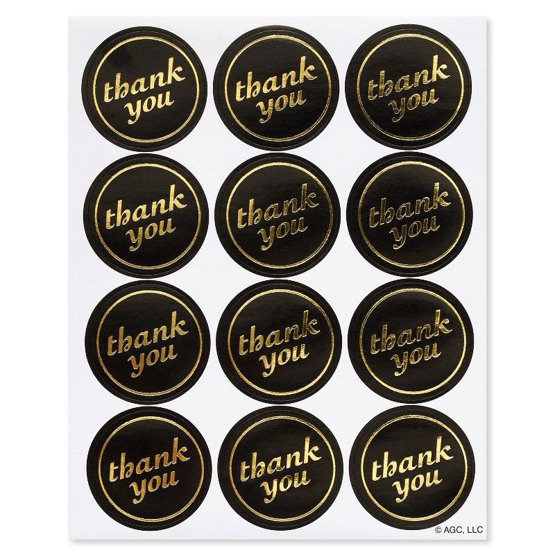 slide 1 of 1, Carlton Cards 24ct Thank you Stickers, 24 ct