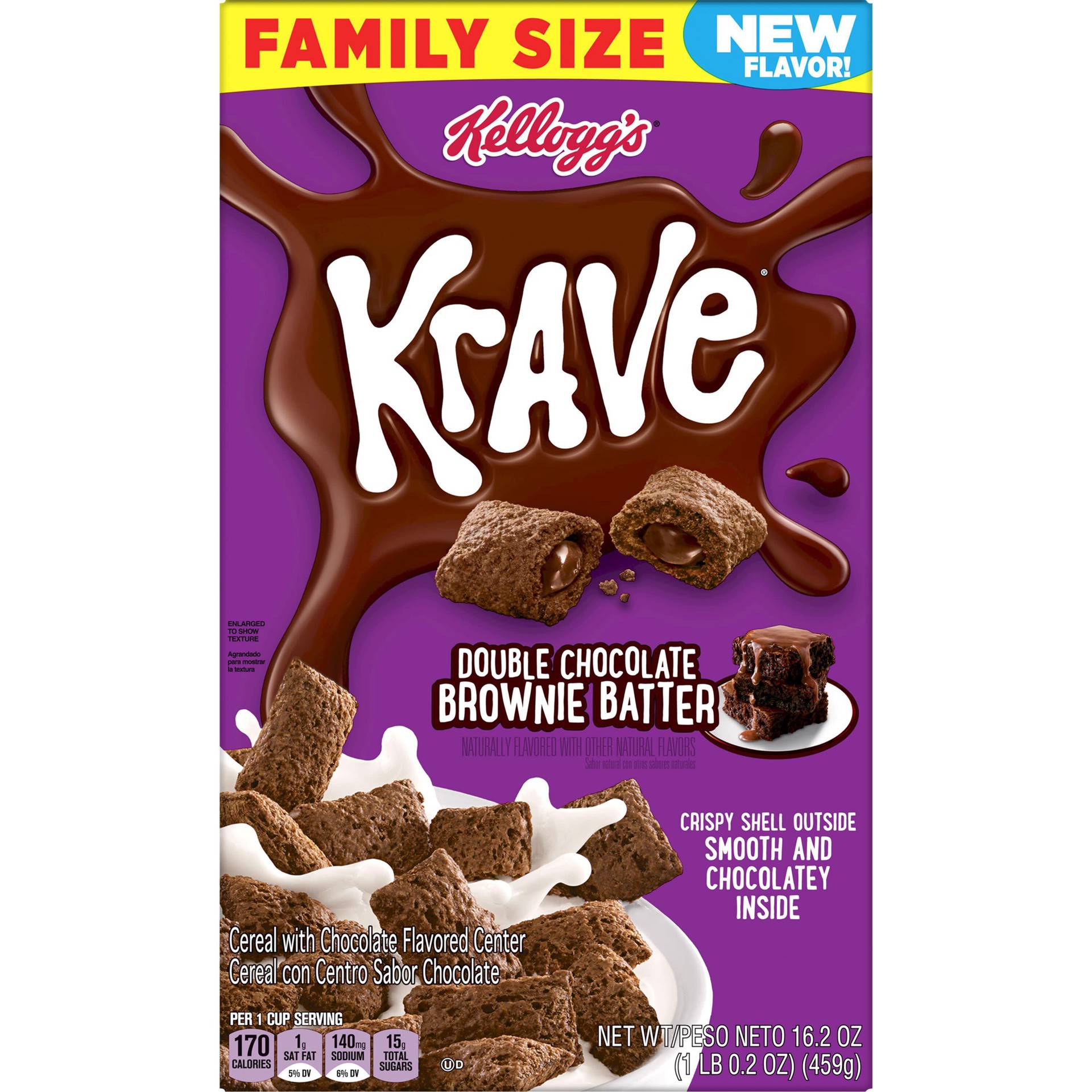 slide 4 of 7, Krave Brownie Batter Cereal - 16oz - Kellogg's, 16 oz