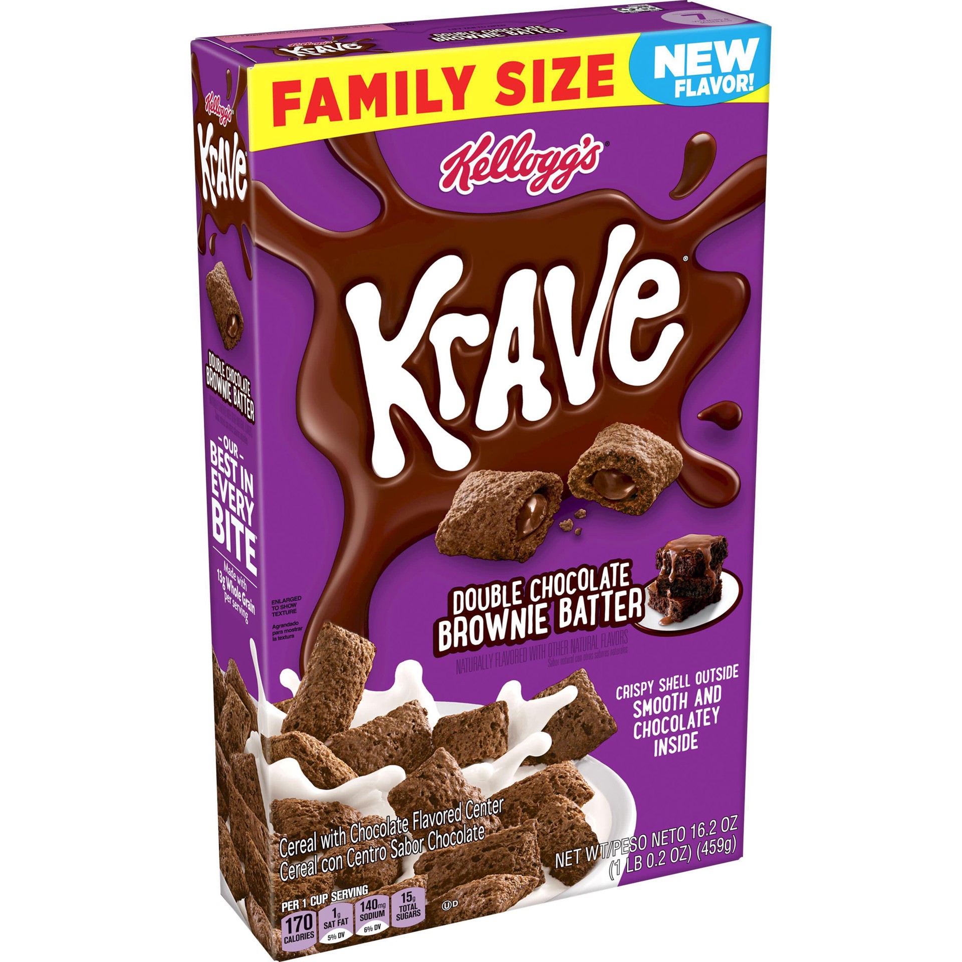 slide 1 of 7, Krave Brownie Batter Cereal - 16oz - Kellogg's, 16 oz