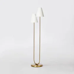 Threshold designed w/Studio McGee 2-Head Floor Lamp Brass - Threshold designed with Studio McGee