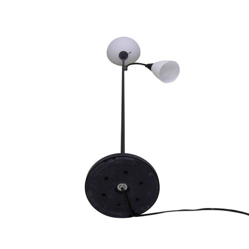 slide 5 of 5, Torchiere with Task Light Floor Lamp Black - Room Essentials™: Adjustable, ETL Listed, Metal Body, 1 ct