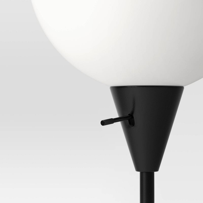 slide 4 of 5, Torchiere Floor Lamp Black - Room Essentials™: Minimalist Standing Light with 3-Way Switch, 1 ct
