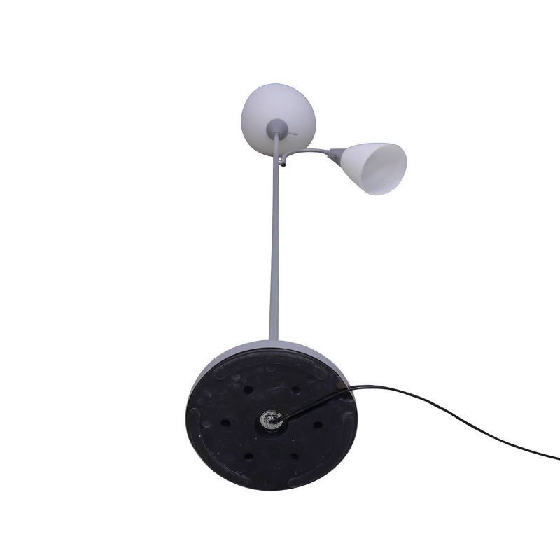 slide 5 of 5, Torchiere with Task Light Floor Lamp Silver - Room Essentials™: Adjustable, ETL Listed, Metal Body, 1 ct