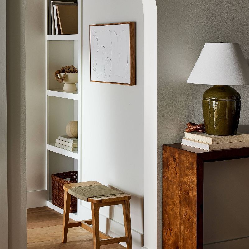 slide 1 of 4, Threshold designed w/Studio McGee Medium High Gloss Ceramic Table Lamp Green - Threshold™ designed with Studio McGee, 1 ct