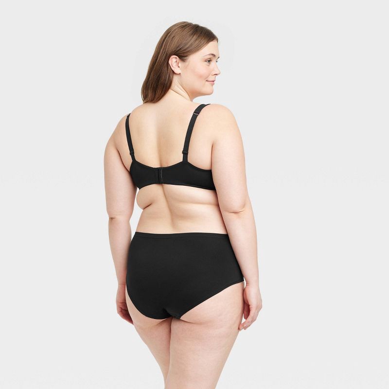 slide 2 of 3, Women's Seamless Hipster Underwear - Auden™ Black 2X: Lightweight Nylon Spandex Blend, 1 ct
