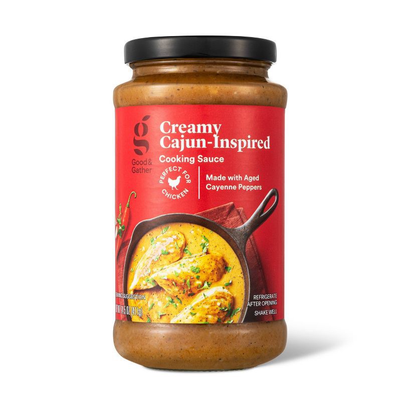 slide 1 of 3, Creamy Cajun Cooking Sauce - 14.5oz - Good & Gather™, 14.5 oz