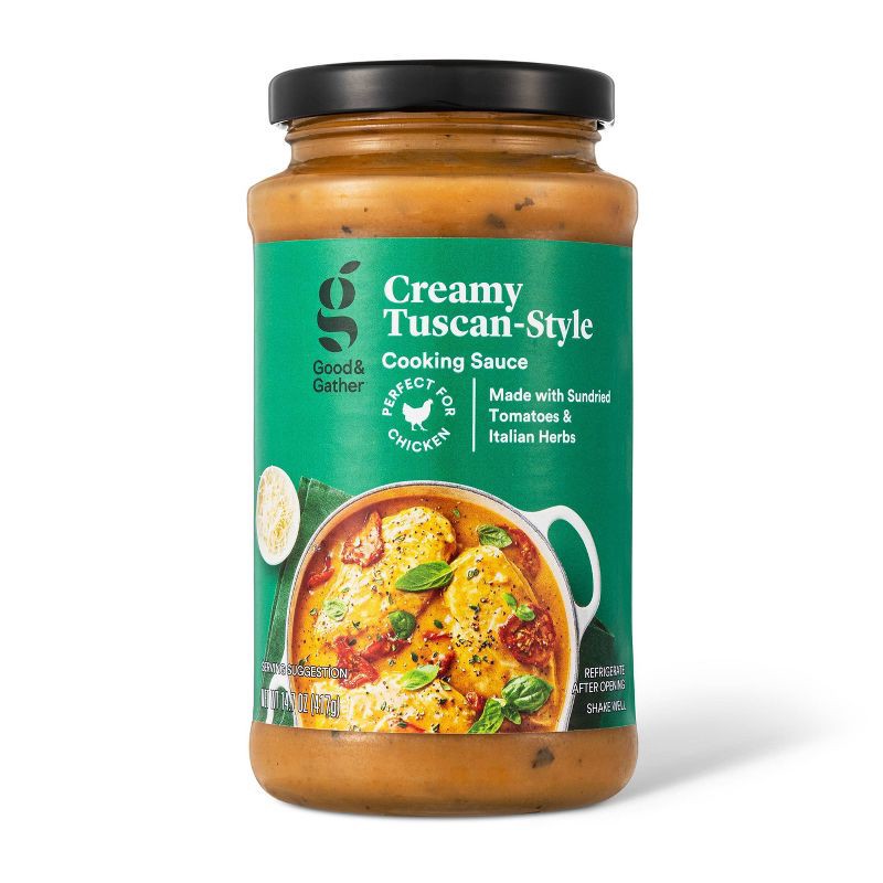 slide 1 of 3, Creamy Tuscan Cooking Sauce - 15oz - Good & Gather™, 15 oz