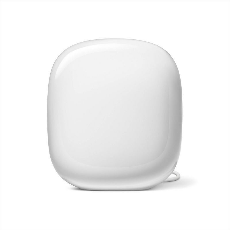 slide 1 of 7, Google Nest Wifi Pro - (Wi-Fi 6E) - Snow: Universal Compatibility, Dual Ethernet Ports, 1 ct
