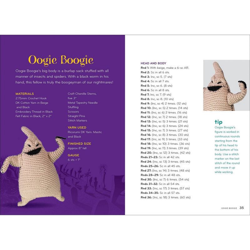 slide 5 of 5, Thunder Bay Press Disney Tim Burton's: The Nightmare Before Christmas Crochet - (Crochet Kits) by Ilaria Caliri (Mixed Media Product), 1 ct