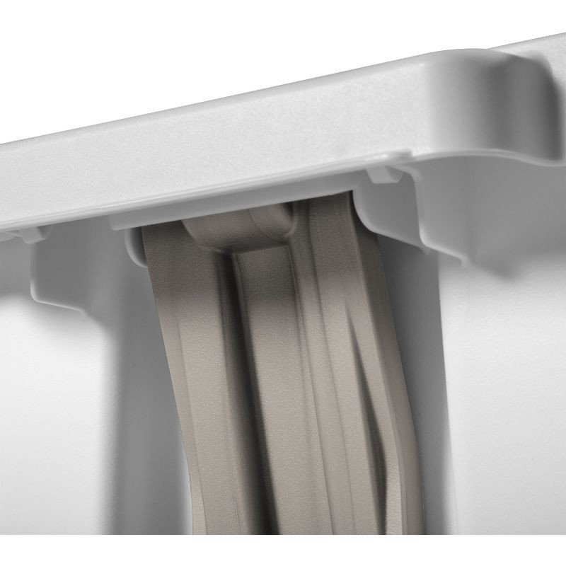 slide 7 of 10, 11.9gal Step Trash Can White - Brightroom™: Pedal-Operated Kitchen Garbage Can, Textured Plastic, Indoor Use, 11.9 gal