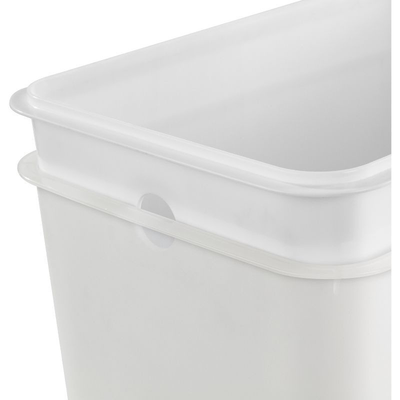 slide 5 of 6, 2.7gal Step Trash Can Clear - Brightroom™: Small Pedal-Operated Lid, Bathroom Garbage, Indoor Rectangle, Textured Plastic, 2.7 gal