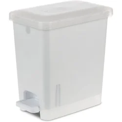 2.7gal Step Trash Can Clear - Brightroom™: Small Pedal-Operated Lid, Bathroom Garbage, Indoor Rectangle, Textured Plastic
