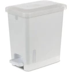 2.7gal Step Trash Can Clear - Brightroom™: Small Pedal-Operated Lid, Bathroom Garbage, Indoor Rectangle, Textured Plastic