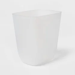3gal Waste Basket - Brightroom™: Clear Plastic, Compact Rectangle, Open Top, Indoor Trash Can, Small Size, 3 Gallon Capacity