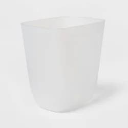 3gal Waste Basket - Brightroom™: Clear Plastic, Compact Rectangle, Open Top, Indoor Trash Can, Small Size, 3 Gallon Capacity