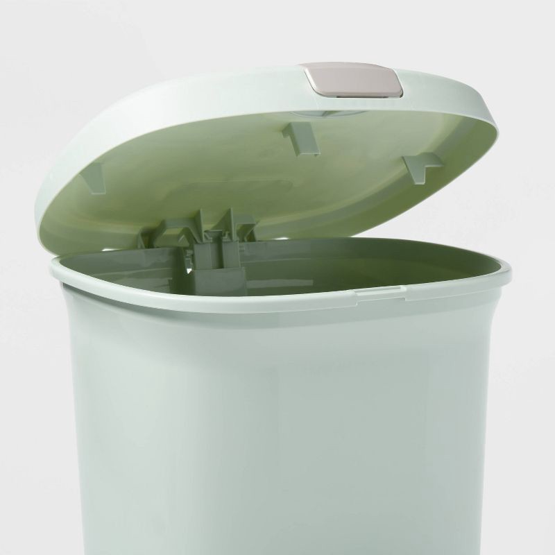 slide 3 of 3, 7gal Step Trash Can with Locking Lid Green - Brightroom™, 7 gal