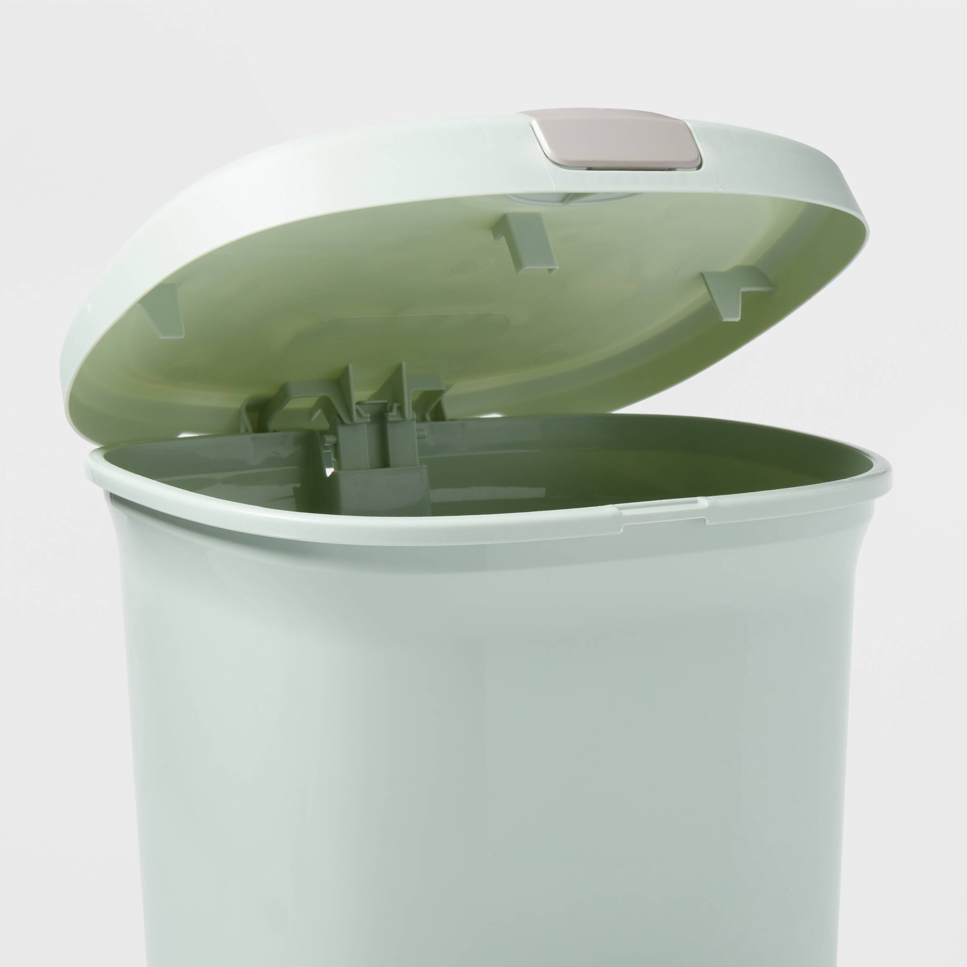 7gal Step Trash Can with Locking Lid Green Brightroom 7 gal Shipt