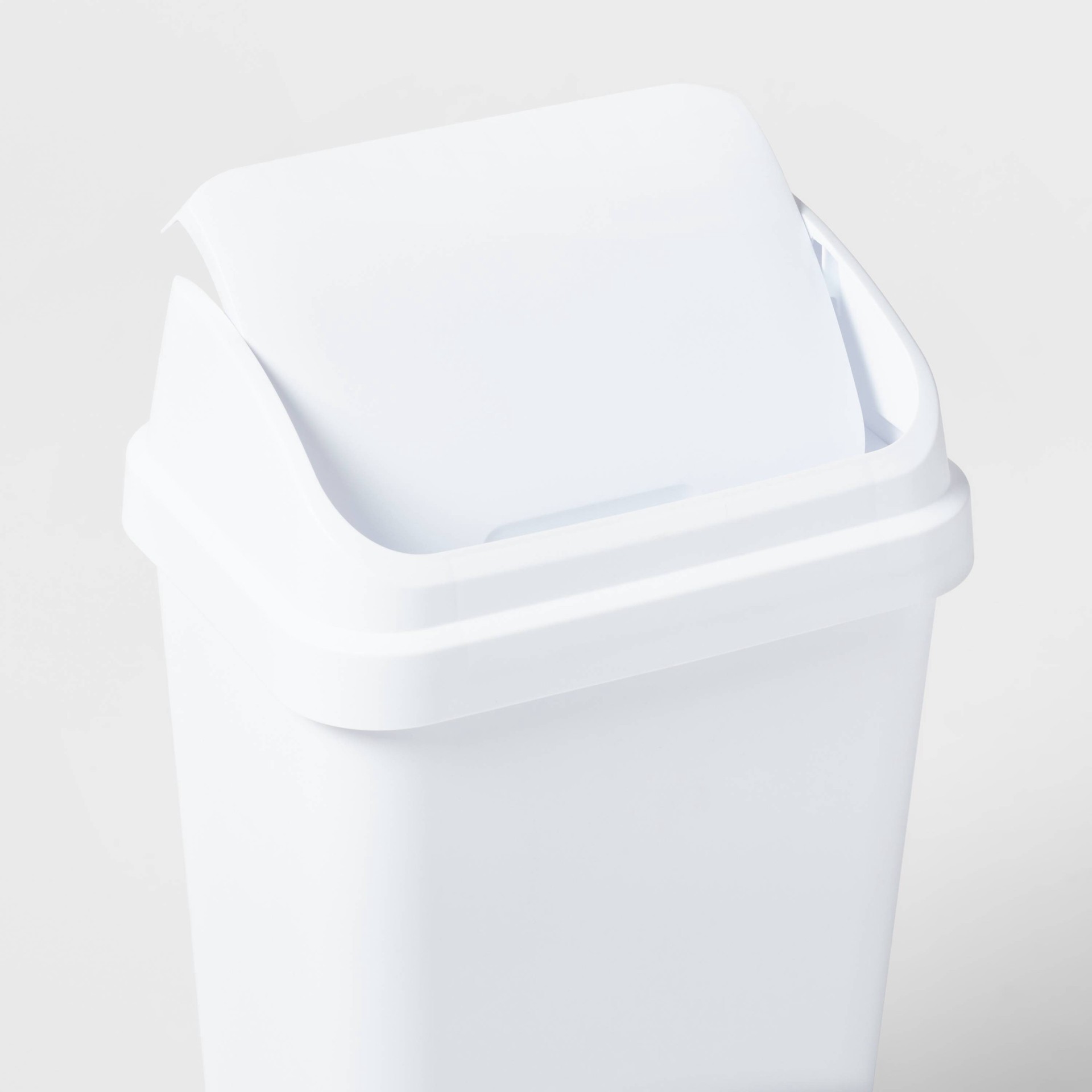 13gal Swing Top Waste Basket White Brightroom 13 gal Shipt