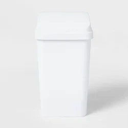 13gal Swing Top Waste Basket White - Brightroom™