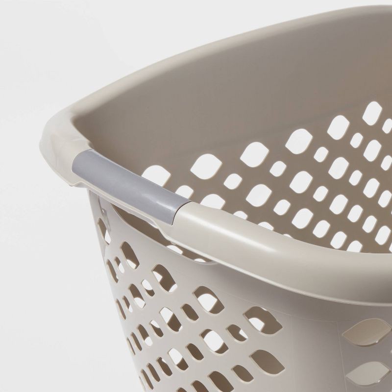 slide 3 of 3, 1.8bu Hip Hugger Laundry Basket Gray - Brightroom™, 1 ct