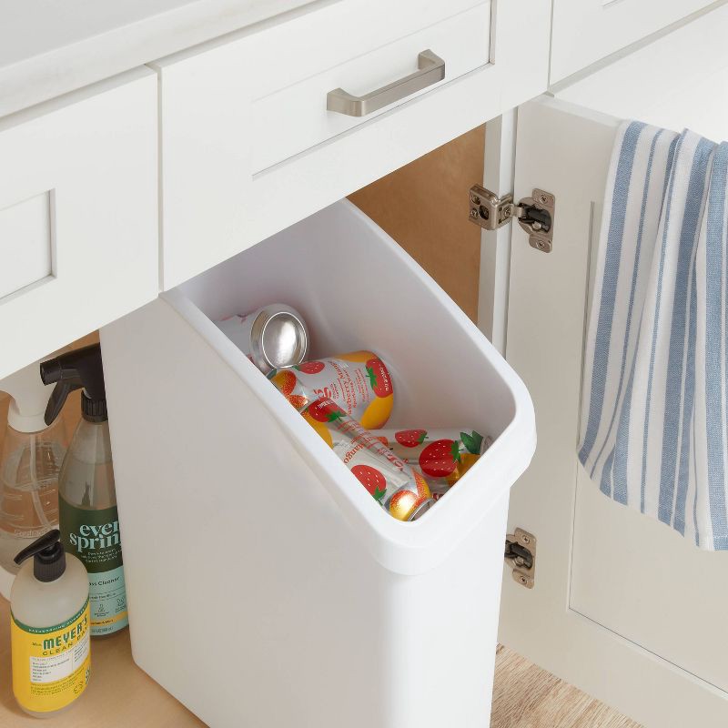 slide 2 of 8, Under Sink Waste and Sorting Can - Brightroom™: Compact Kitchen Trash Can, 5.8 Gallon, White, Textured Finish, 5.8 gal