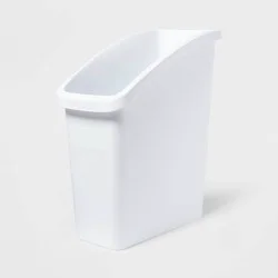 Under Sink Waste and Sorting Can - Brightroom™: Compact Kitchen Trash Can, 5.8 Gallon, White, Textured Finish