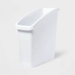 Under Sink Waste and Sorting Can - Brightroom™: Compact Kitchen Trash Can, 5.8 Gallon, White, Textured Finish
