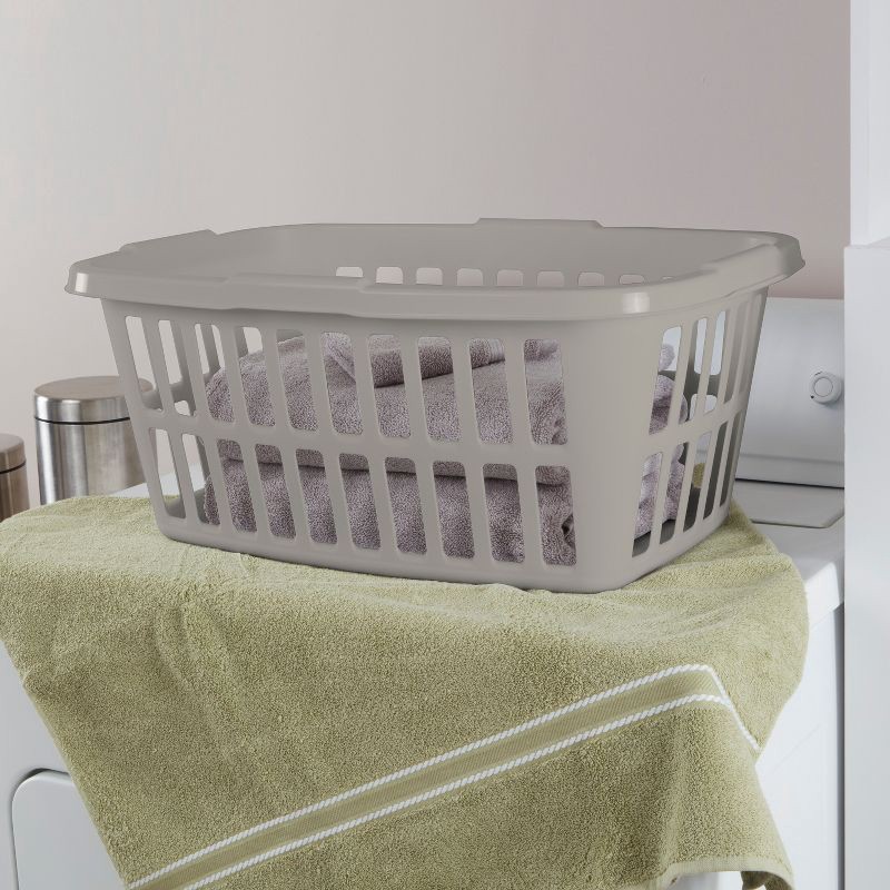 slide 3 of 5, 1.5bu Laundry Basket Gray - Brightroom™, 1 ct