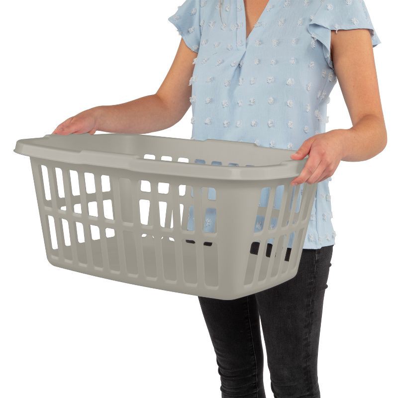 slide 4 of 5, 1.5bu Laundry Basket Gray - Brightroom™, 1 ct
