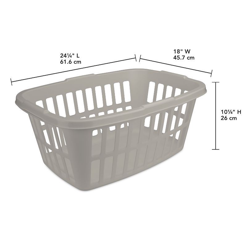 slide 6 of 6, 1.5bu Laundry Basket Gray - Brightroom™, 1 ct