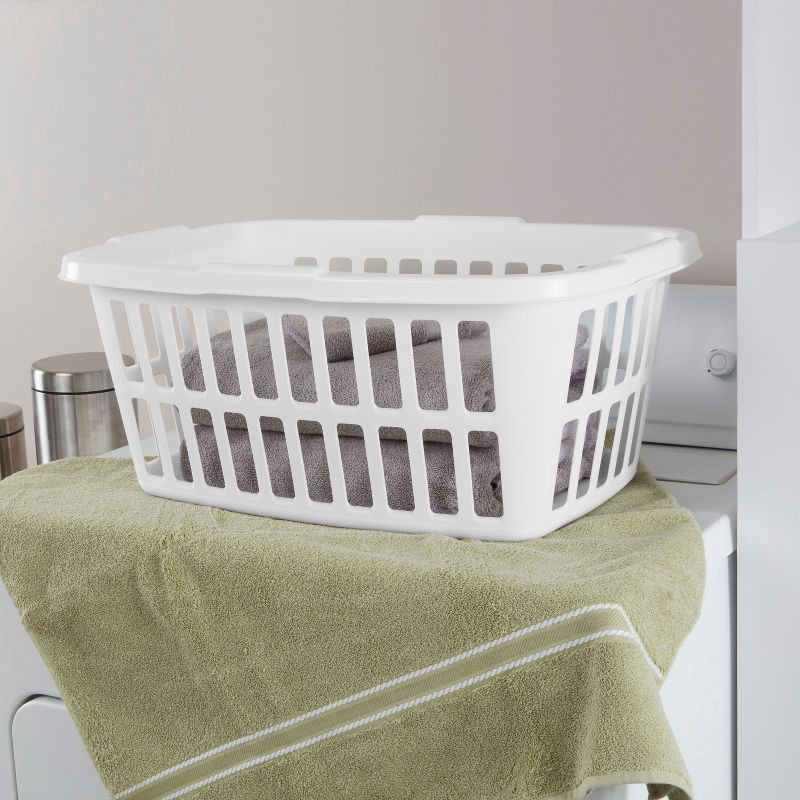 slide 2 of 7, 1.5bu Laundry Basket White - Brightroom™, 1 ct