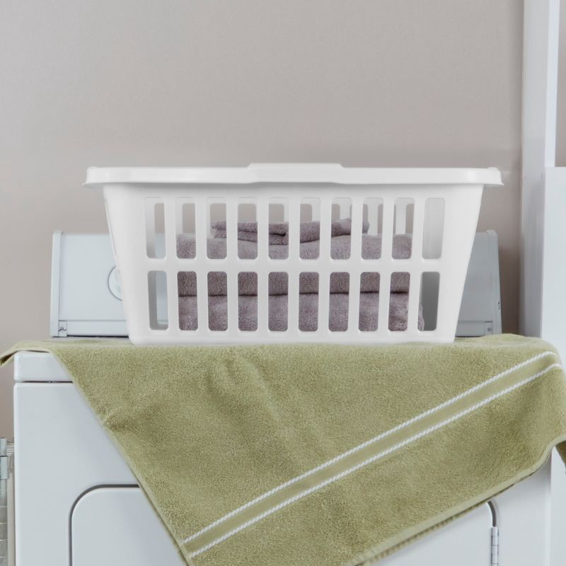 slide 3 of 7, 1.5bu Laundry Basket White - Brightroom™, 1 ct